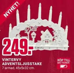 ÖoB Vintervy adventsljusstake erbjuda