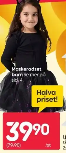 Rusta Maskeradset, barn erbjuda