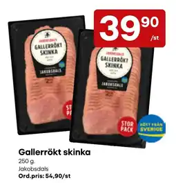 Snabbgross Jakobsdals gallerrökt skinka erbjuda