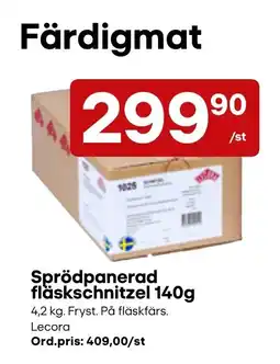Snabbgross Lecora sprödpanerad fläkschnitzel erbjuda
