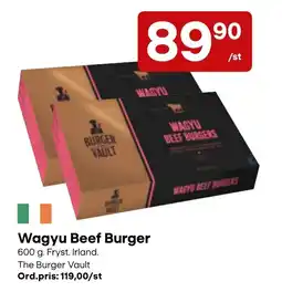 Snabbgross The Burger Vault Wagyu Beef Burger erbjuda