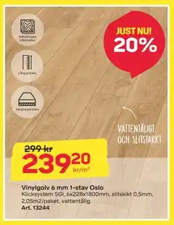 Byggmax Vinylgolv 6 mm 1-stav Oslo erbjuda
