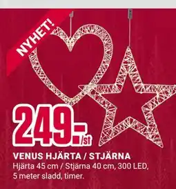 ÖoB VENUS HJÄRTA / STJÄRNA erbjuda