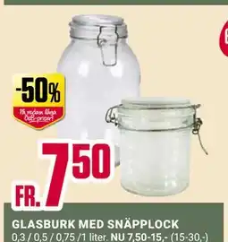 ÖoB GLASBURK MED SNÄPPLOCK erbjuda