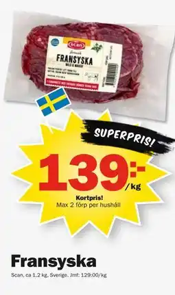 Pekås Fransyska, Medlemspris erbjuda