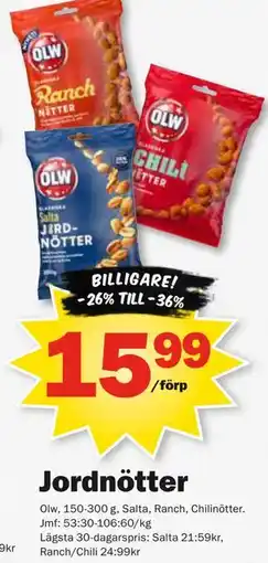 Pekås Jordnötter erbjuda