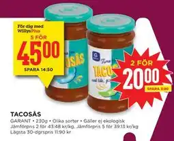 Willys TACOSÅS erbjuda