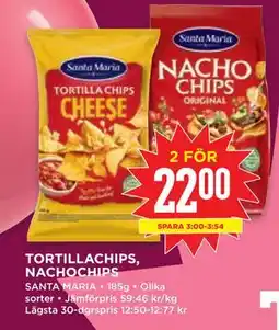 Willys TORTILLACHIPS, NACHOCHIPS erbjuda