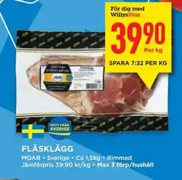 Willys FLÄSKLÄGG, Medlemspris erbjuda