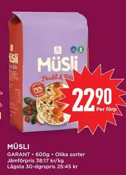 Willys MÜSLI erbjuda