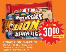 Willys KITKAT, LION, SMARTIES erbjuda