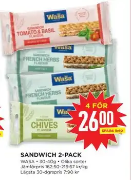 Willys SANDWICH 2-PACK erbjuda