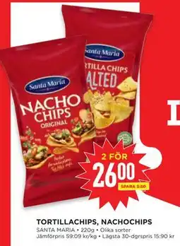 Willys TORTILLACHIPS, NACHOCHIPS erbjuda