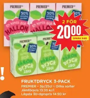 FRUKTDRYCK 3-PACK