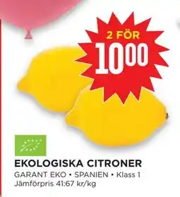 Willys Hemma EKOLOGISKA CITRONER erbjuda