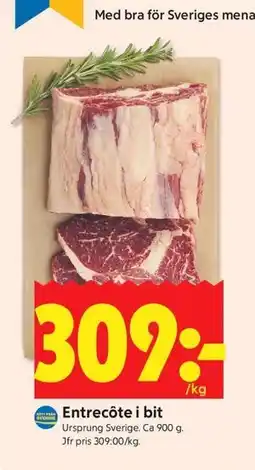 ICA Kvantum Entrecôte i bit erbjuda