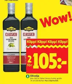 ICA Kvantum Olivolja erbjuda