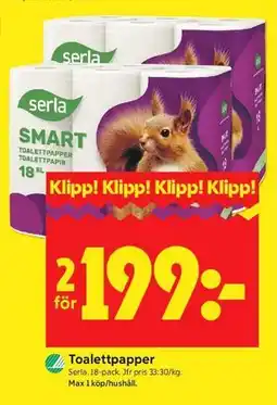 ICA Kvantum Toalettpapper erbjuda