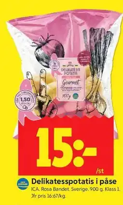 ICA Kvantum Delikatesspotatis i påse erbjuda