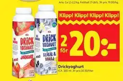 ICA Kvantum Drickyoghurt erbjuda