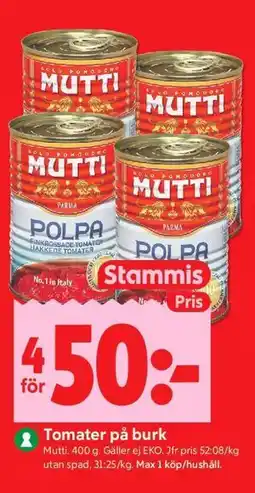 ICA Kvantum Tomater på burk, Medlemspris erbjuda