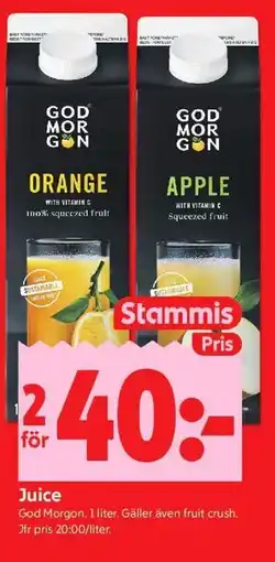 ICA Kvantum Juice, Medlemspris erbjuda