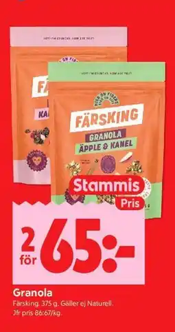 ICA Kvantum Granola, Medlemspris erbjuda