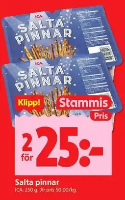 ICA Kvantum Salta pinnar, Medlemspris erbjuda