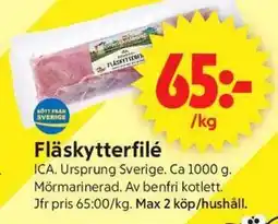 ICA Supermarket Fläskytterfilé erbjuda