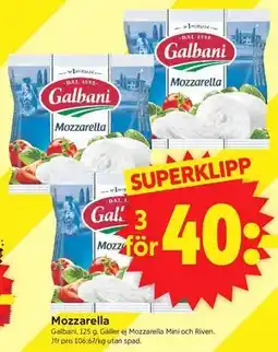 ICA Supermarket Mozzarella erbjuda