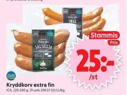 ICA Supermarket Kryddkorv extra fin, Medlemspris erbjuda