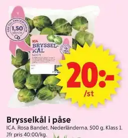 ICA Supermarket Brysselkål i påse erbjuda