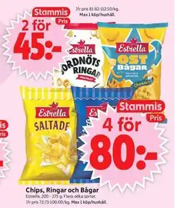 ICA Supermarket Chips, Ringar och Bågar, Medlemspris erbjuda