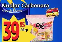 Supergrossen Nudlar Carbonara erbjuda