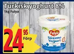 Supergrossen Turkisk yoghurt 8% erbjuda