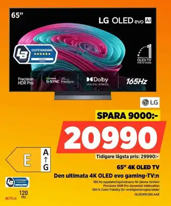 Power LG 65" 4K OLED TV erbjuda