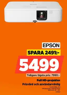 Power Epson full hd-projektor erbjuda