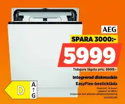 Power Aeg integrerad diskmaskin easyflex-besticklåda erbjuda