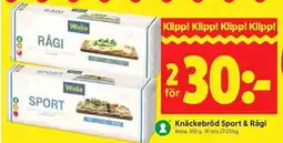 ICA Kvantum Wasa Knäckebröd Sport & Rågi erbjuda