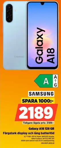 Power Samsung galaxy a18 128 gb erbjuda