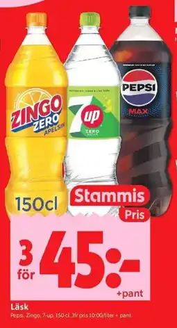 ICA Kvantum Pepsi, Zingo, 7-up erbjuda