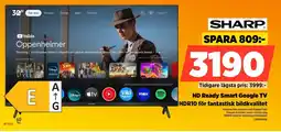 Power Sharp hd ready smart google tv erbjuda