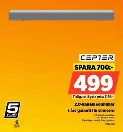 Power Cepter 2.0-kanals Soundbar erbjuda
