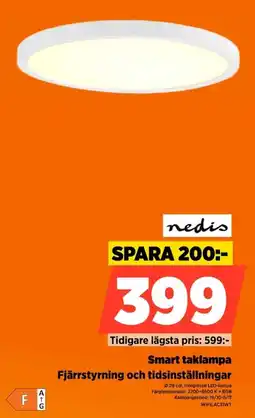 Power Nedis smart taklampa erbjuda