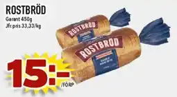 Matdax Garant rostbröd erbjuda