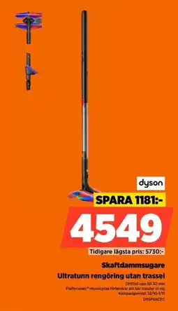 Power Dyson skaftdammsugare erbjuda