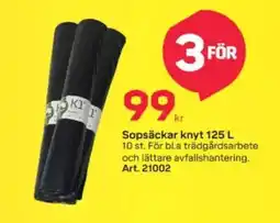 Byggmax K1 sopsäckar knyt erbjuda