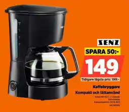 Power Senz kaffebryggare erbjuda