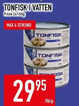 Matdax Pride tonfisk i vatten erbjuda