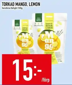 Matdax Torkad mango, lemon erbjuda